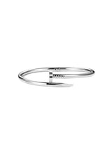 Silver bracelet on a white background